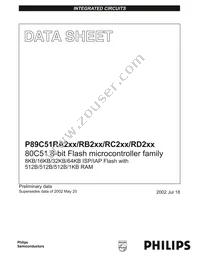 P89C51RC2BN/01 Datasheet Cover