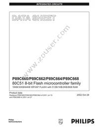 P89C668HFA/00 Datasheet Cover