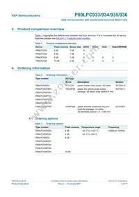 P89LPC933HDH Datasheet Page 3