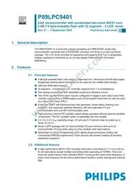 P89LPC9401FBD Datasheet Cover