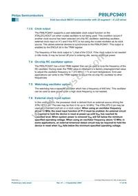 P89LPC9401FBD Datasheet Page 17