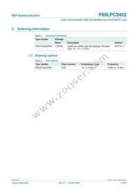 P89LPC9402FBD Datasheet Page 3