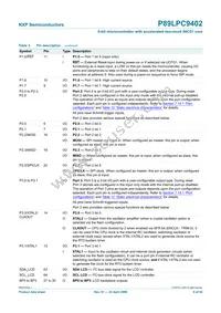 P89LPC9402FBD Datasheet Page 9