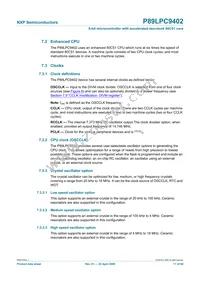 P89LPC9402FBD Datasheet Page 17