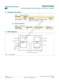 P89LPC9408FBD Datasheet Page 3