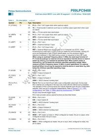 P89LPC9408FBD Datasheet Page 8