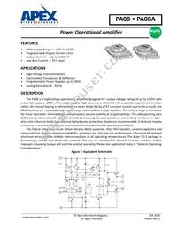 PA08A Datasheet Cover