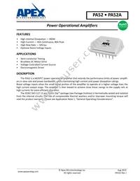 PA52A Datasheet Cover