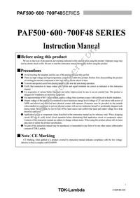 PAF700F48-28/T Datasheet Cover