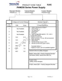 PAM250-8 Datasheet Page 3