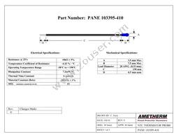 PANE 103395-410 Datasheet Cover