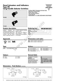 PB22SLRS31K Datasheet Cover