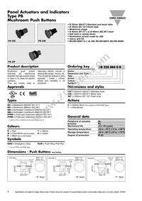 PB22SM41R Datasheet Cover