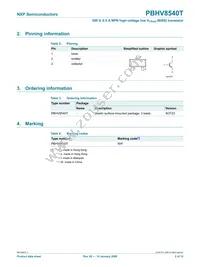 PBHV8540T Datasheet Page 3