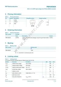 PBHV8540X Datasheet Page 3