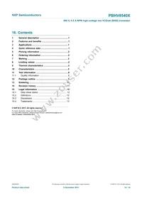 PBHV8540X Datasheet Page 15