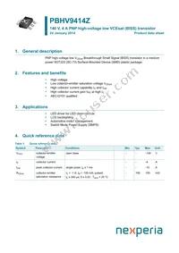 PBHV9414ZX Datasheet Cover