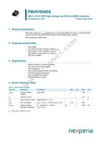 PBHV9540XX Datasheet Cover