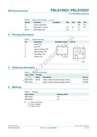 PBLS1502V Datasheet Page 3