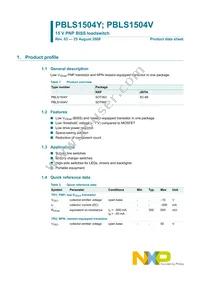 PBLS1504V Datasheet Page 2