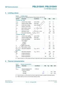 PBLS1504V Datasheet Page 4