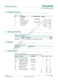 PBLS2002D Datasheet Page 3