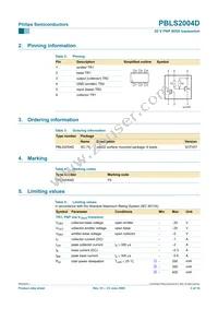 PBLS2004D Datasheet Page 3