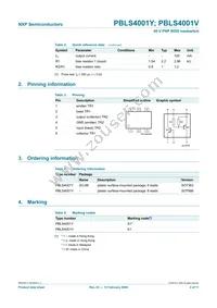 PBLS4001V Datasheet Page 3