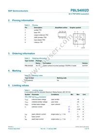 PBLS4002D Datasheet Page 3