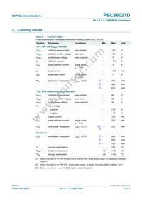 PBLS6021D Datasheet Page 4