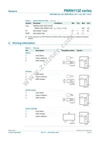 PBRN113ZS Datasheet Page 2