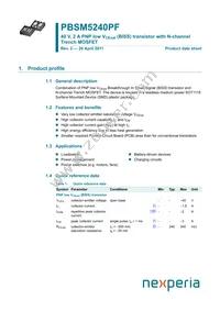 PBSM5240PF Datasheet Cover
