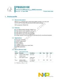 PBSS2515E Datasheet Page 2