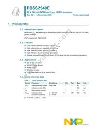PBSS2540E Datasheet Page 2
