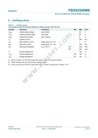 PBSS2540MB Datasheet Page 3