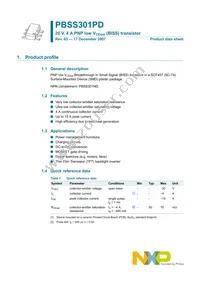 PBSS301PD Datasheet Page 2