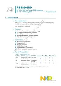PBSS302NDH Datasheet Page 2