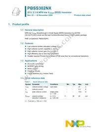 PBSS302NX Datasheet Page 2