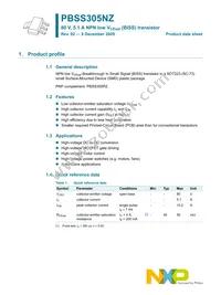 PBSS305NZ Datasheet Page 2