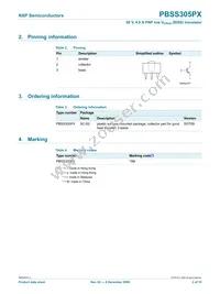 PBSS305PX Datasheet Page 3