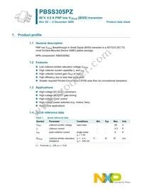 PBSS305PZ Datasheet Page 2