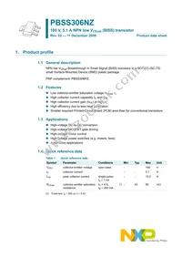 PBSS306NZ Datasheet Page 2