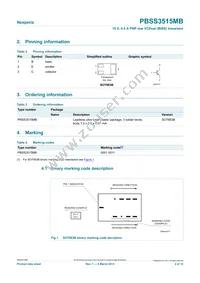 PBSS3515MB Datasheet Page 2