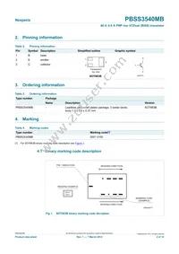 PBSS3540MB Datasheet Page 2