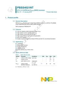 PBSS4021NT Datasheet Page 2