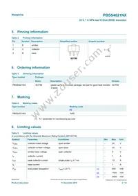 PBSS4021NX Datasheet Page 2