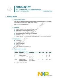 PBSS4021PT Datasheet Page 2