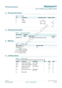 PBSS4021PT Datasheet Page 3