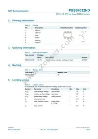 PBSS4032ND Datasheet Page 3