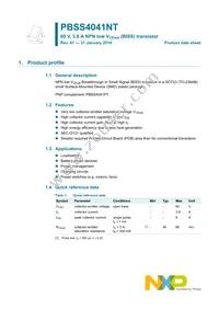 PBSS4041NT Datasheet Page 2